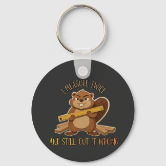 Chaveiro Vintage Beaver Woodworker – Eu Ainda Meço Duas Vez
