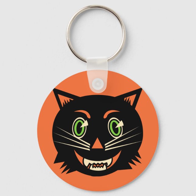 Chaveiro Vintage Black Cat (Frente)