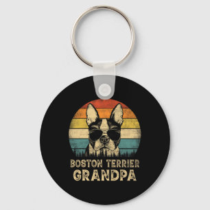 Chaveiro Vintage Boston Terrier Avô Amantes de Cães Dia dos