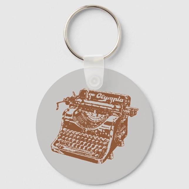 Chaveiro Vintage Brown Typewrite (Frente)