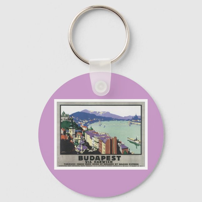 Chaveiro Vintage Budapest Hungary (Frente)