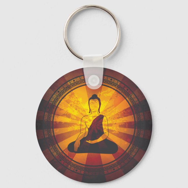 Chaveiro Vintage Buddha Impressão (Frente)