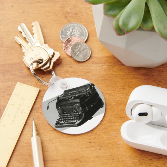 Chaveiro Vintage Business, máquina de escrever manual antig (Mesa)