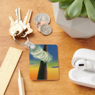 Chaveiro Vintage Business, Steam Whistory Fatory Sunrise