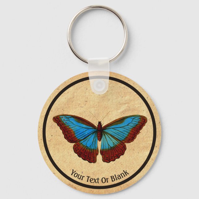 Chaveiro Vintage Butterfly Illustration (Frente)