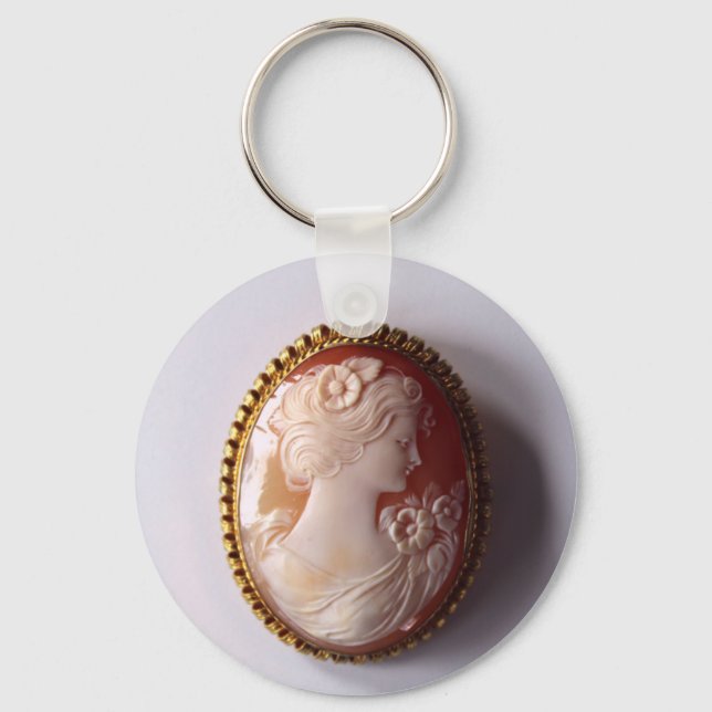 Chaveiro Vintage Cameo Women silhouette (Frente)