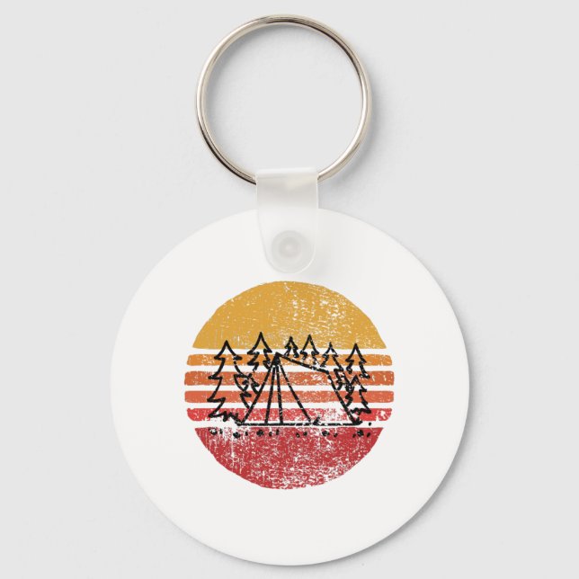 Chaveiro Vintage Camping (Frente)