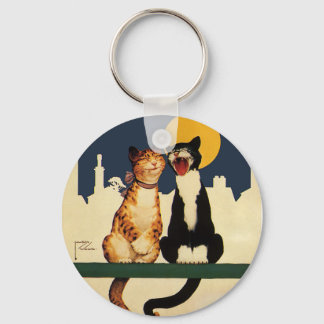 Chaveiro Vintage Cats Singing, Funny and Bobo