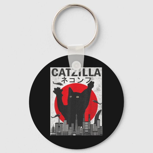 Chaveiro Vintage Catzilla Japonês Sunset Style Kitt (Frente)