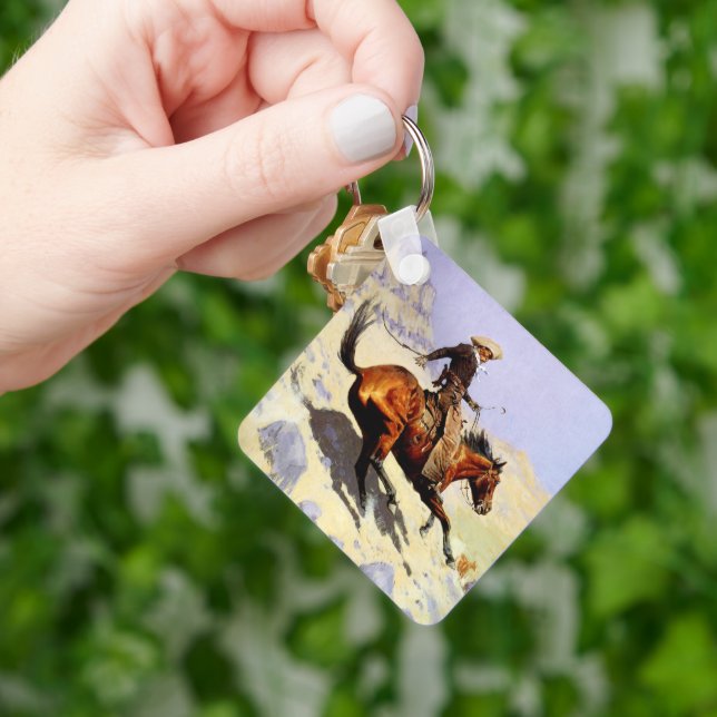 Chaveiro Vintage Cavalry Militar, o Cowboy de Remington (Mão)