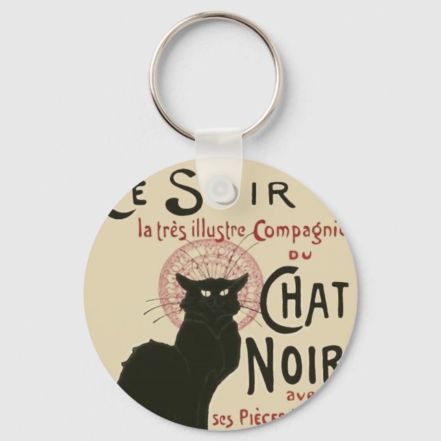 Chaveiro Vintage Ce Soir Le Chat Noir Poster (Frente)