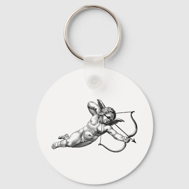 Chaveiro Vintage Cherub Cupid Love (Frente)