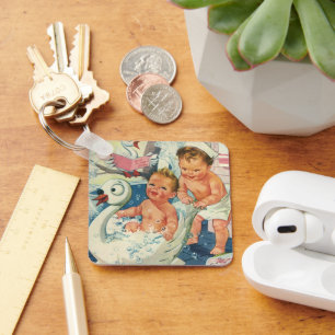 Chaveiro Vintage Children reproduzindo bolhas em Swan Batht