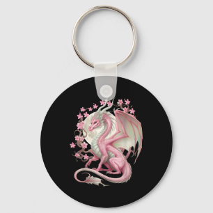 Chaveiro Vintage Chinês Dragão Arte Asiática Cereja Flor Pi