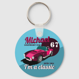 Chaveiro Vintage classic antique car legendary dad name 