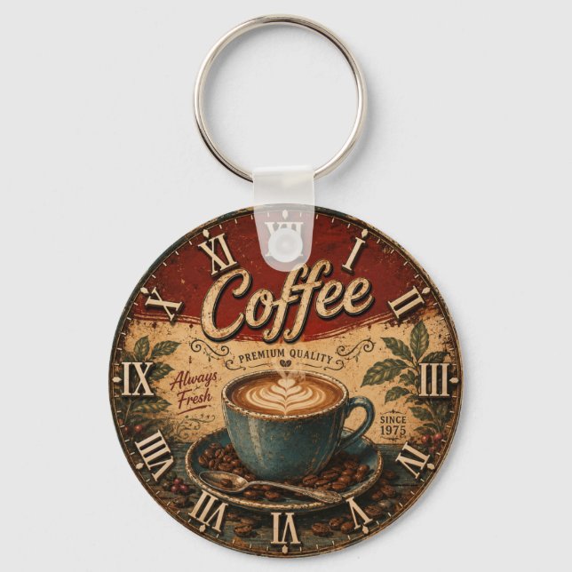 Chaveiro Vintage Coffee  (Frente)
