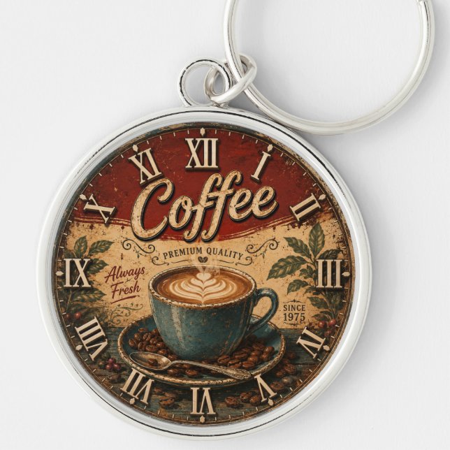 Chaveiro Vintage Coffee  (Frente)