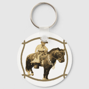 Chaveiro Vintage cowboy ocidental em cavalos