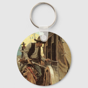 Chaveiro Vintage Cowboys, The Admirable Outlaw por NC Wyeth