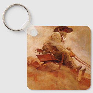 Chaveiro Vintage Cowboys, The Ore Wagon, do NC Wyeth