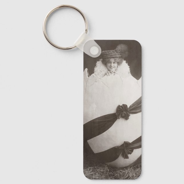 Chaveiro Vintage - Dama de Ovos de Páscoa (Frente)