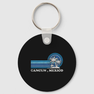 Chaveiro Vintage de verão da família Cancun Beach Mexico