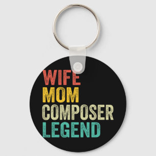Chaveiro Vintage do Dia de as mães de Legenda do Compositor