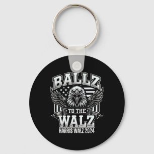 Chaveiro Vintage Eagle Usa Flag Harris Waltz 2024 Ballz to