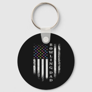 Chaveiro Vintage EUA Flag Boliche Bowler