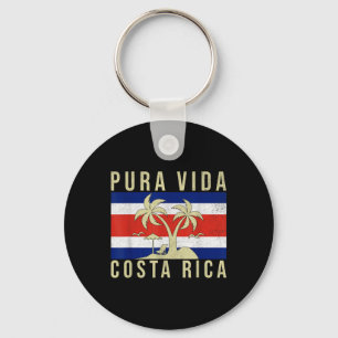 Chaveiro Vintage Family Vacage Costa Rica Flag Pura Vida