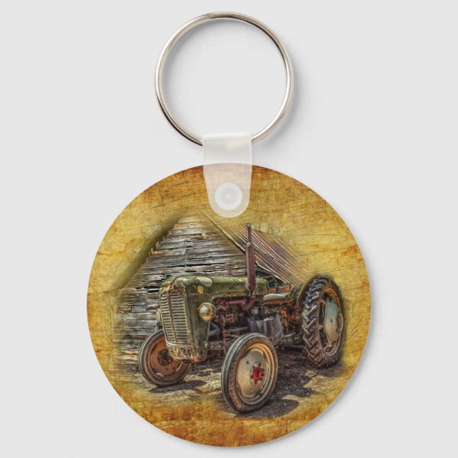 Chaveiro Vintage Fazenda Trator Velho (Frente)