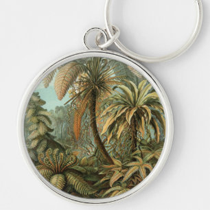 Chaveiro Vintage Ferns Palm Tree Desenho Botânico