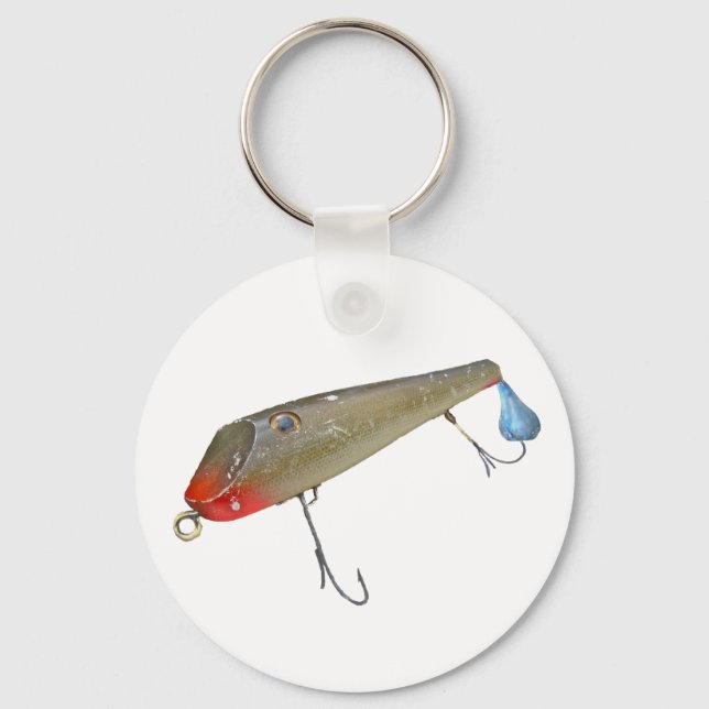 Chaveiro Vintage Fishmaster Jerry Sylvester Flaptail Lure (Frente)