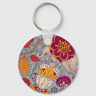 Chaveiro Vintage Floral Elegante