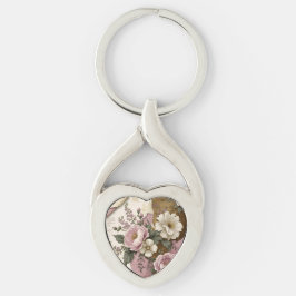 Chaveiro Vintage Floral - Metal Keychain