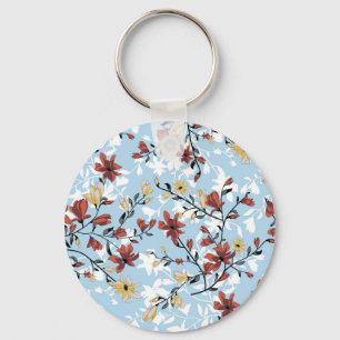 Chaveiro Vintage Floral: Simples Fundo do Tecido.