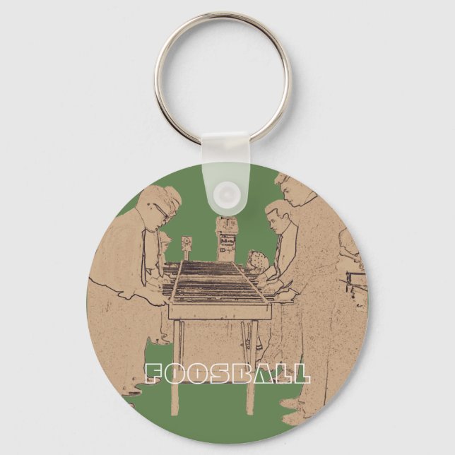 CHAVEIRO VINTAGE FOOSBALL FUZBOLL PHOTO ART TABLE FOOTBALL (Frente)