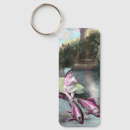 Chaveiro Vintage French April Fool Pistcard