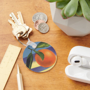 Chaveiro Vintage Fruta Crate Label Art, Laranjas Juciosas