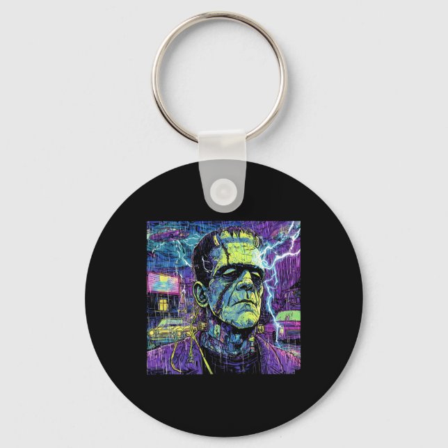 Chaveiro Vintage Funny Frankenstein Monster Amantes Spooky  (Frente)