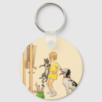 Vintage Funny Girl, Impressão de Gato-Cão Georges