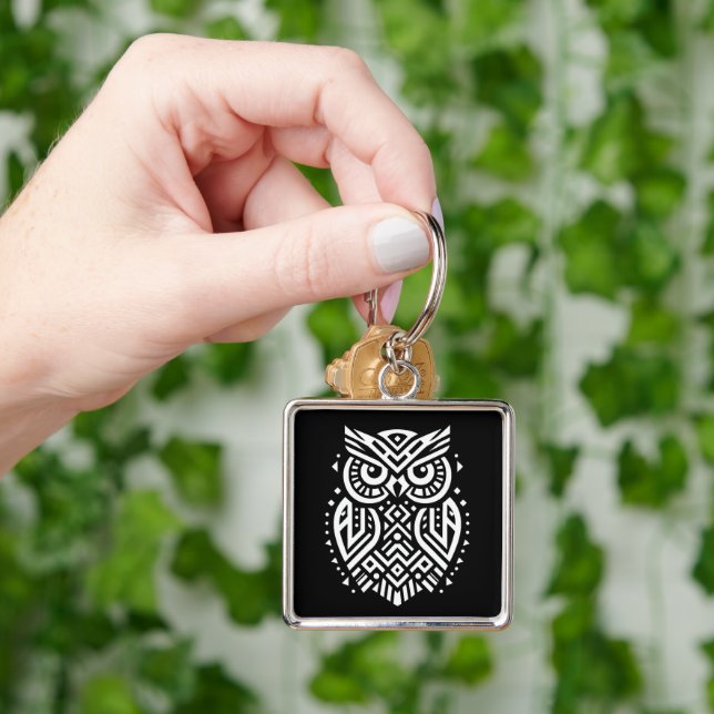 Chaveiro Vintage Geométrico Arte Tribal (Mão)