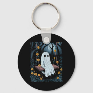Chaveiro Vintage Ghost Swing In Forest Night Halloween F