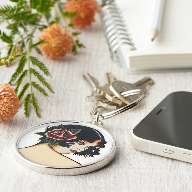 Chaveiro Vintage Girly Girl (Lateral)