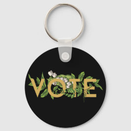 Chaveiro Vintage Greenery Floral Elegante Feminino Vão Vota