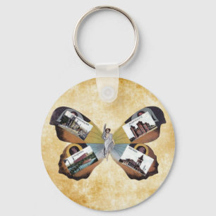 Chaveiro Vintage Greenville Carolina do Sul Fada Lady art
