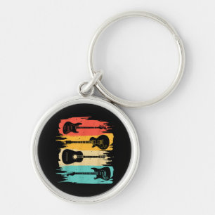 Chaveiro Vintage Guitar Gift For Men Women Music Banda Guit