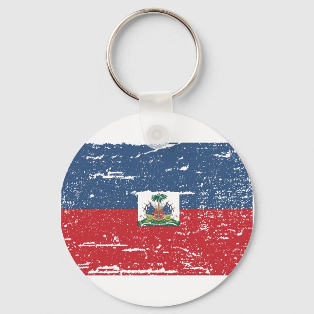 Chaveiro Vintage Haiti Flag (Frente)