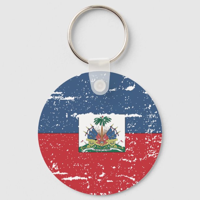 Chaveiro Vintage Haiti Flag (Frente)