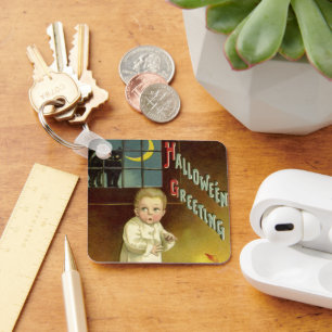 Chaveiro Vintage Halloween de Ellen Clapsaddle, história do